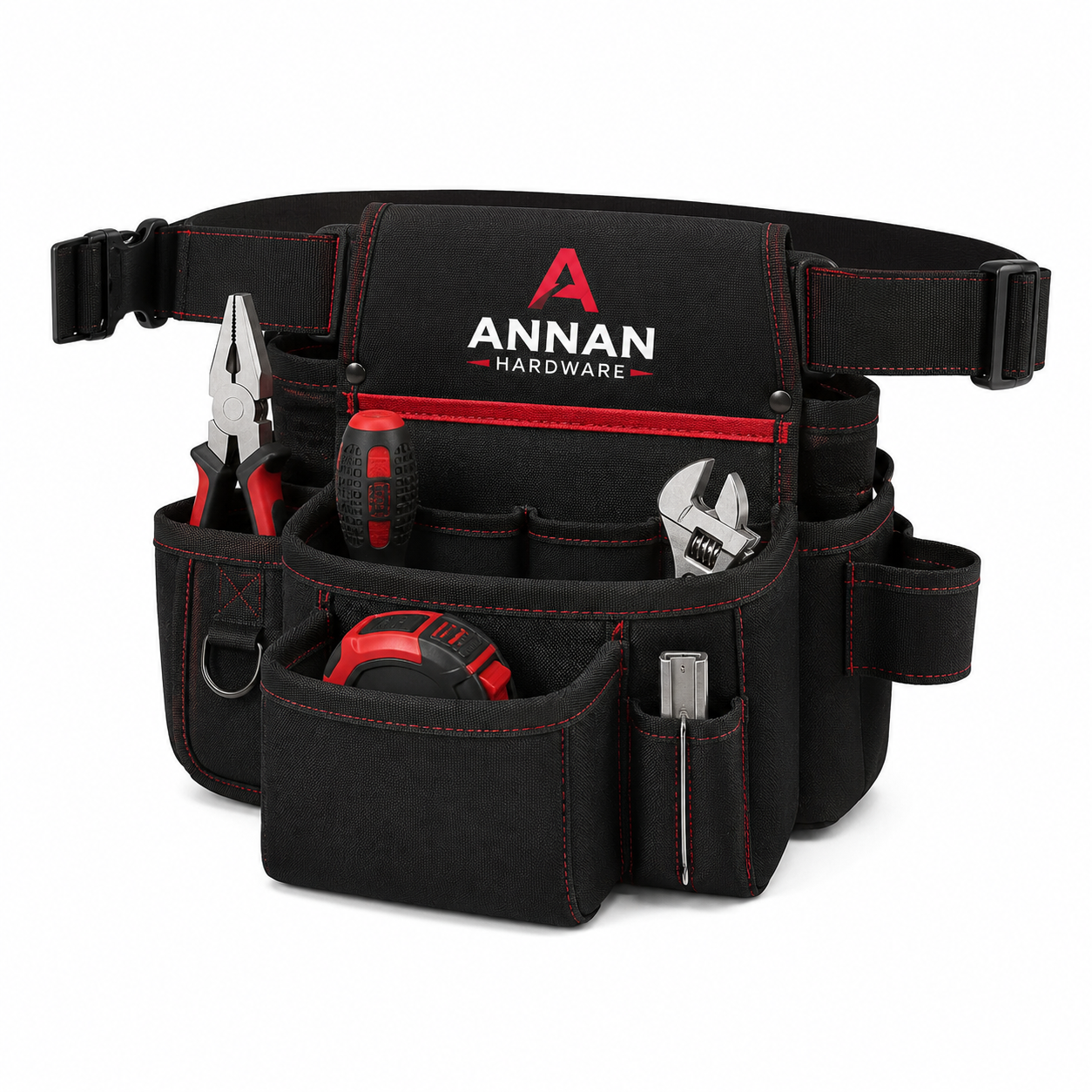 Annan Hardware Tool Belt Pouch with Multiple Pockets