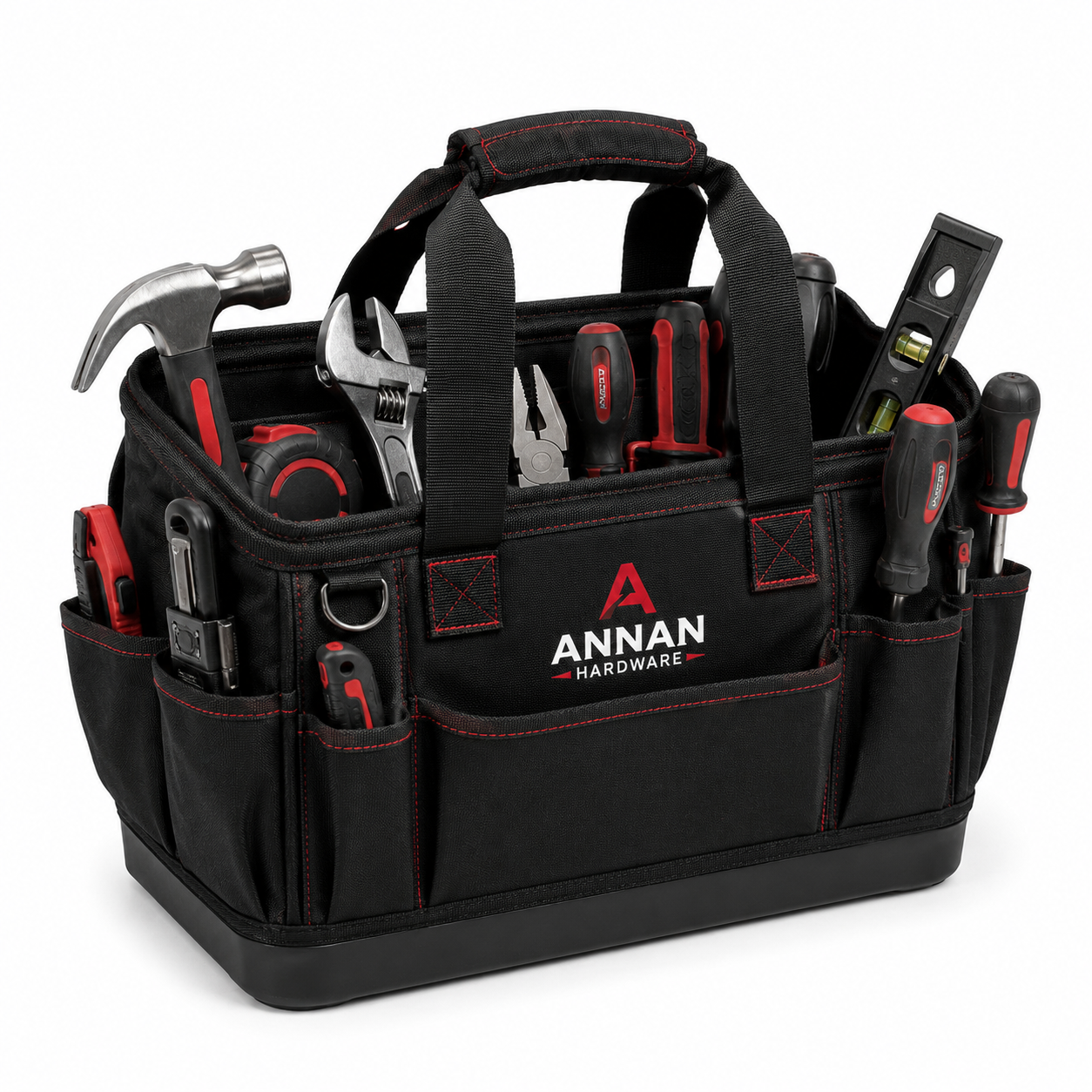 Annan Hardware Open Tool Tote Bag with Multiple Pockets